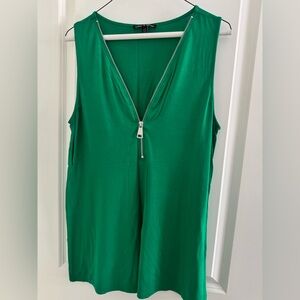 Cable & Gauge Emerald Zip-Front Tank Top